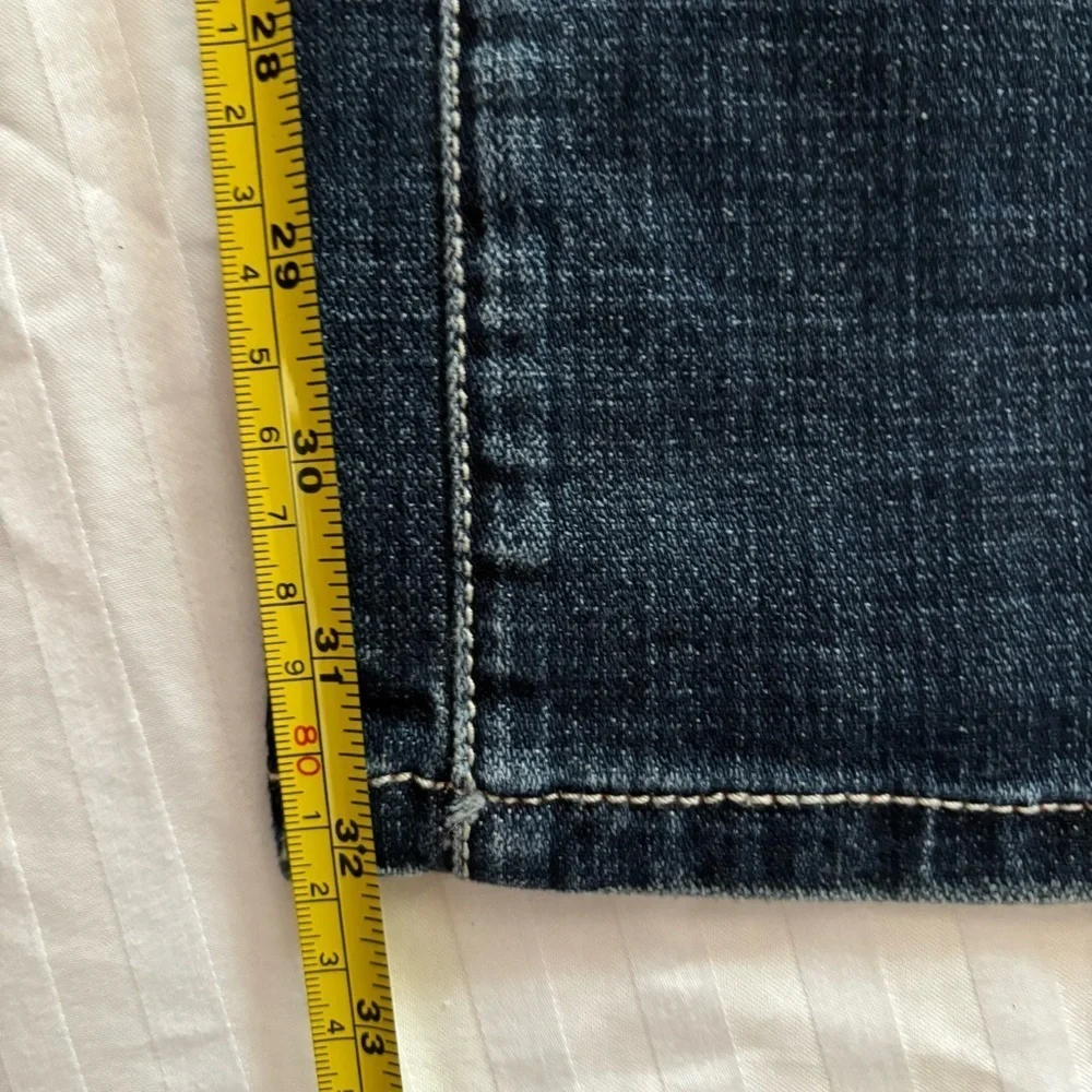 Marlow y2k Vintage Dark Blue Straight Leg Jeans Women’s 27 Low Rise Stitching